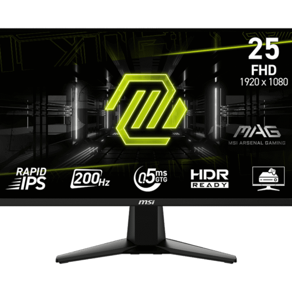 MSI MAG 255F E20 | 25″ (1920×1080) FHD 200Hz 0.5ms, Rapid IPS Gaming Monitor