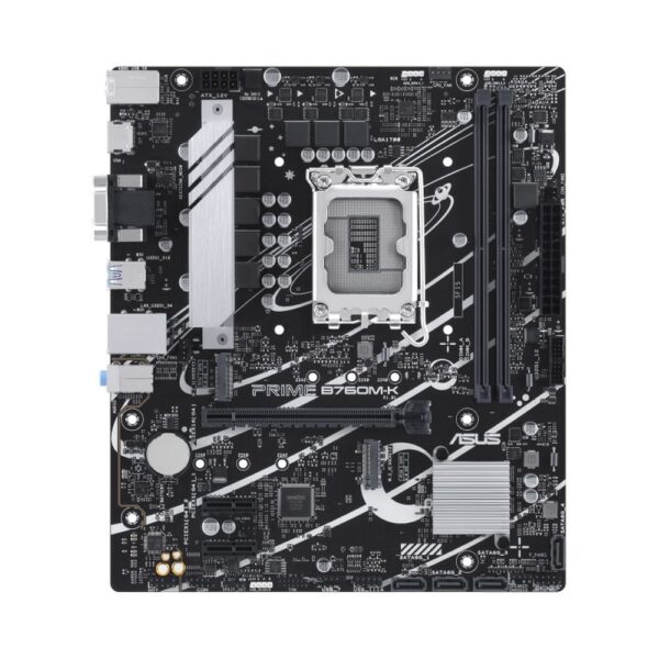 ASUS Prime B760M-K | Intel® B760 LGA 1700 Micro-ATX Motherboard | Built for AI, Speed, and Stability