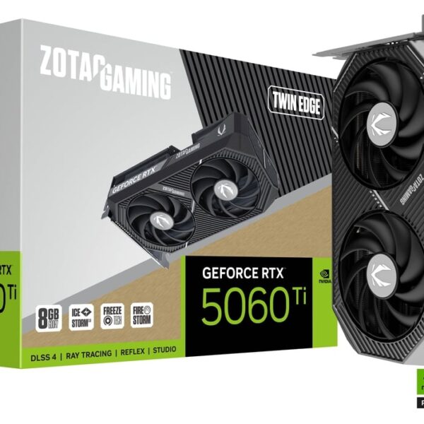Zotac Gaming GeForce RTX 5060 | Twin Edge  DLSS 4 8GB GDDR7 128-bit 28 Gbps PCIE 5.0 Gaming Graphics Card, SFF-Ready Compact Card