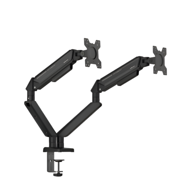 AndaSeat Stealth II Duo A6D Ergonomic Stand  |  Dual Monitor Arm Black/White